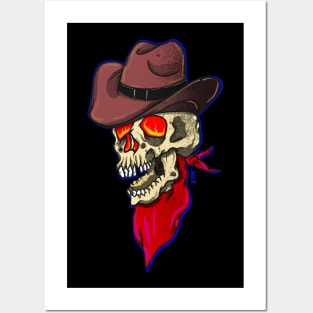 Cowboy skull Posters and Art